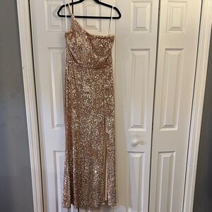 Elegant Sequin One-Shoulder Dress
